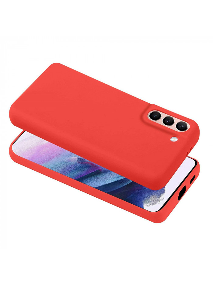 Coque softy touch pour Samsung Galaxy S21 FE – Coloris Rouge