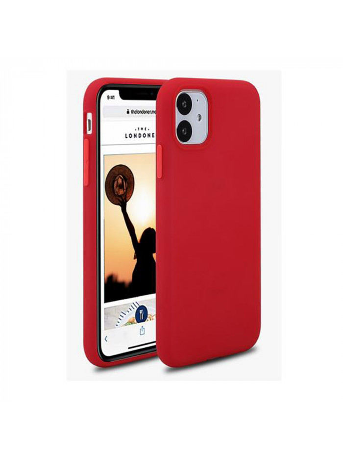 Coque softy touch pour iPhone 11 – Coloris Rouge