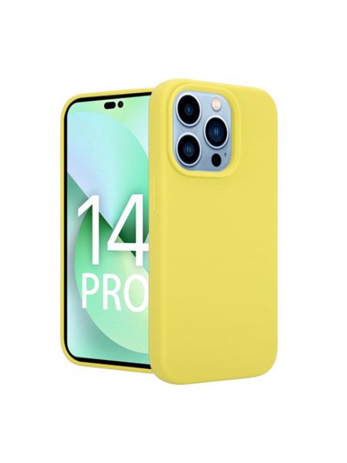 Coque softy touch pour iPhone 14 Pro – Coloris Jaune