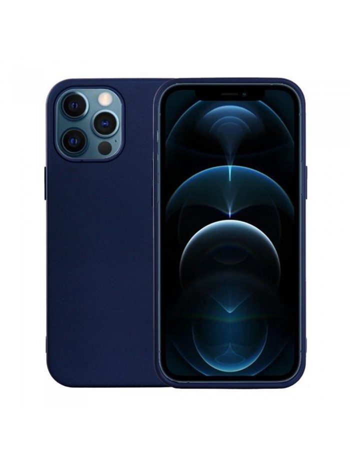 Coque softy touch pour iPhone 12 / iPhone 12 Pro – Coloris Bleu