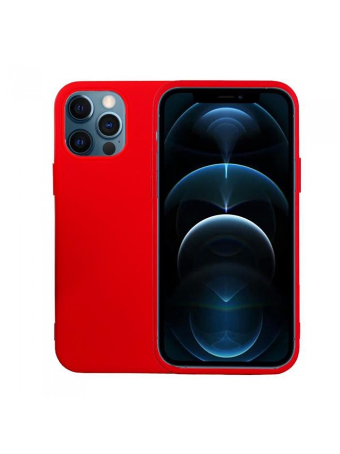 Coque softy touch pour iPhone 12 / iPhone 12 Pro – Coloris Rouge