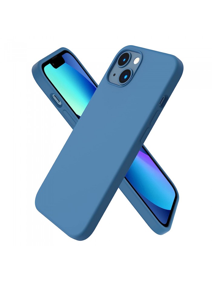 Coque softy touch pour iPhone 13 – Coloris Bleu