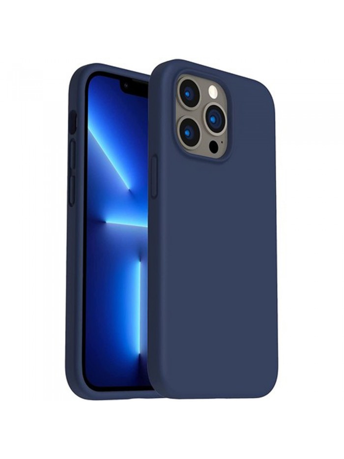 Coque softy touch pour iPhone 13 Pro – Coloris Bleu