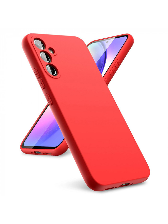 Coque softy touch pour Samsung Galaxy A54 – Coloris Rouge