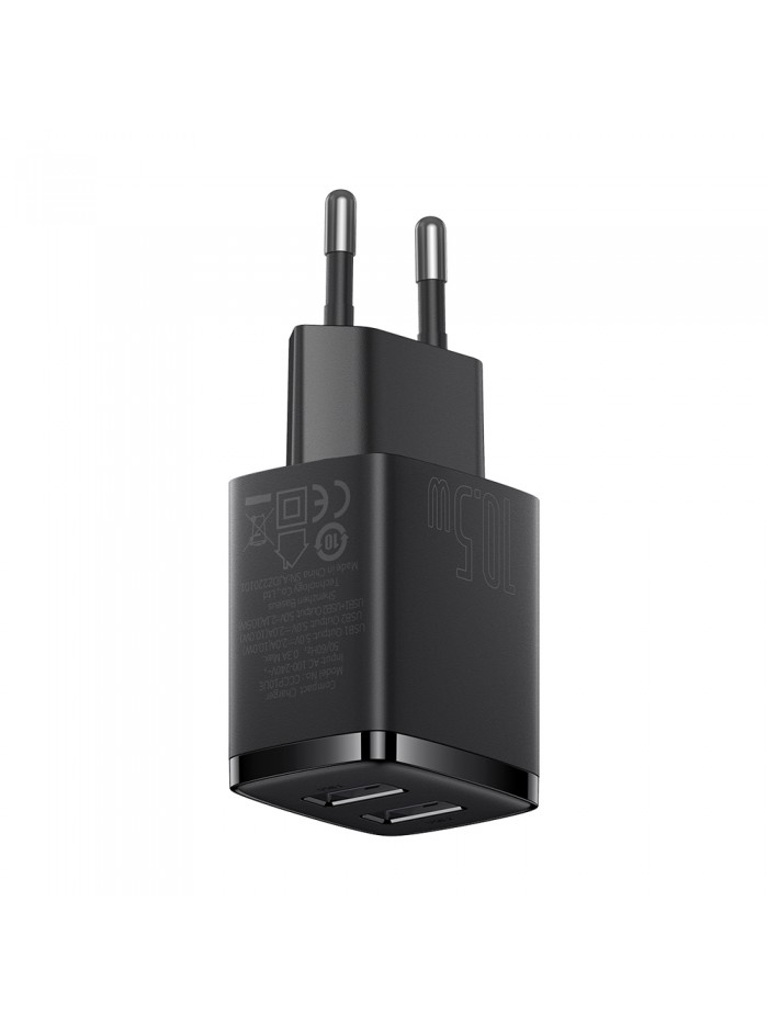 BASEUS , Chargeur mural- 2XUSB - 10,5W - Noir