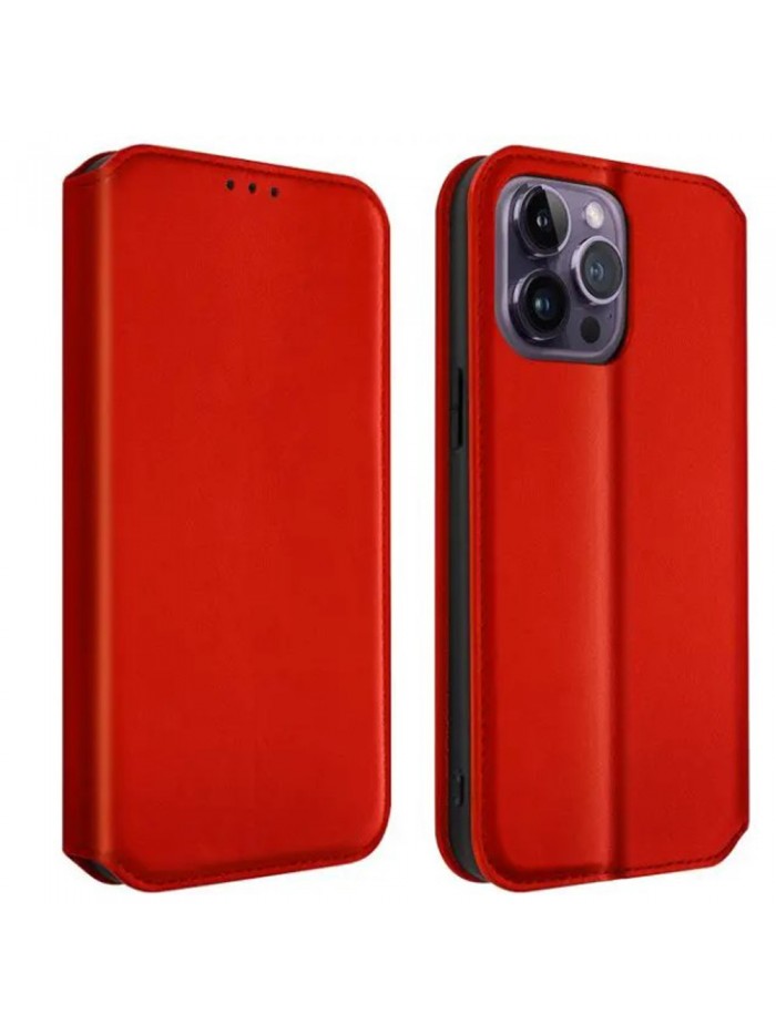 Book case sans fenêtre pour iPhone 14 Pro Max – Coloris Rouge