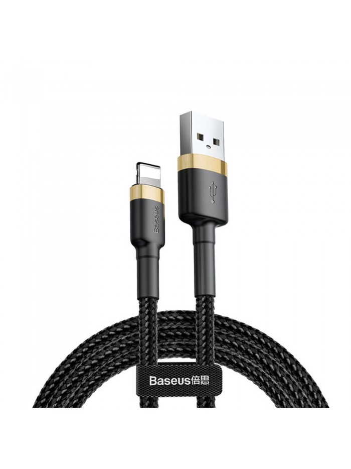 BASEUS - Câble USB /Lightning - 1,5A /2 MÈTRES  NOIR-OR